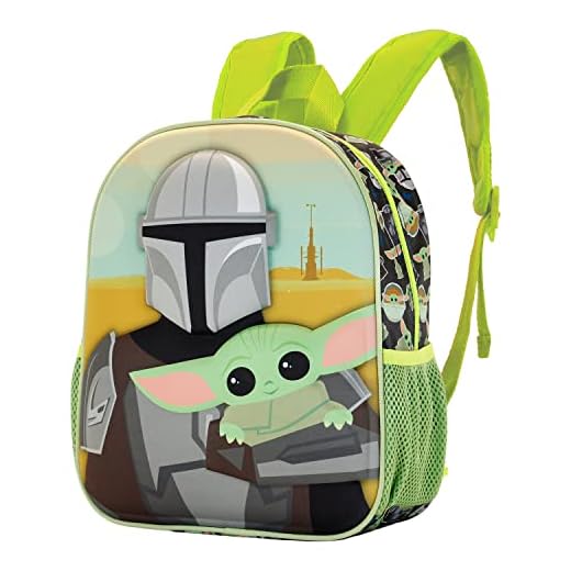 Star Wars The Mandalorian, Mochila 3D Pequeña, 26 x 31 cm, Capacidad 8.5 L, Multicolor