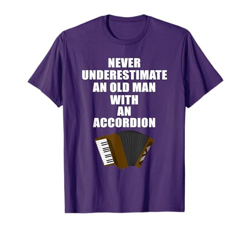 Cool Accordion Art For Grandpa Men Father Accordion Player T-Shirt