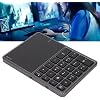 Number Pad Mouse Combo, 2 in 1 BT Number Pad Touchpad Mouse 22 Keys, Bt4.2 2.4G Type C Charging Keyboard 500Mah Battery Numeric Keypad for Office (Iron Gray)