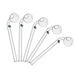 Glass Oil Burner Clear Thick Pipe Oil Pipe 5.1 Inches (5PCS Green)