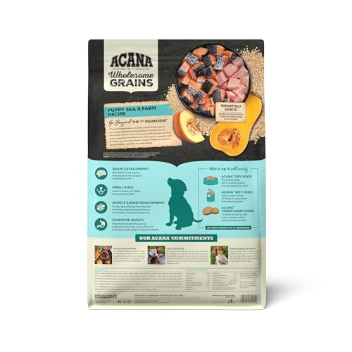 ACANA™ Wholesome Grains Dry Dog Food Puppy Sea & Farm Recipe, 4lb (Pack of 2) - Thumbnail 2