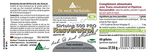 Resveratrol-Kapseln von Biotikon mit 500 mg Trans-Resveratrol