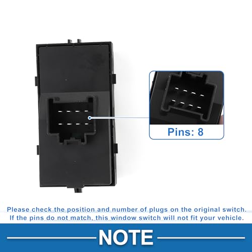 Interrupteur de lève-vitre bouton commande noir GMC Terrain 2010-2017 - 4