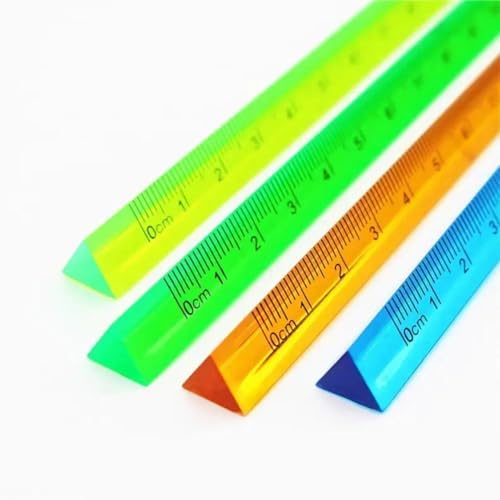 Stationery Triangular Scale Ruler VTL Triangle Scale Ruler – 15cm Measuring Tool | Colorful Geometric ...