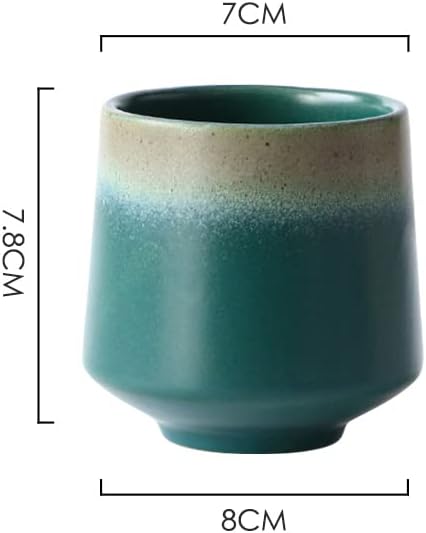 Miniatura 3 de LIUCUON Juego de tazas de té de cerámica japonesas, taza de espresso, tazas de café de porcelana, juego de 4 tazas de té para el hogar y la oficina,