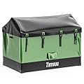 Timiuu XXL 310 Gallon Extra Large Deck Box, Waterproof Outdoor Storage Box with Taller Side Panels for Patio Furniture Cushions, Pools and Garden Tools Green & Black