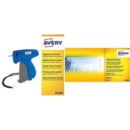 Pistola etiquetadora rápida Avery TGS001 y 5000 navetes de 20 mm para precios
