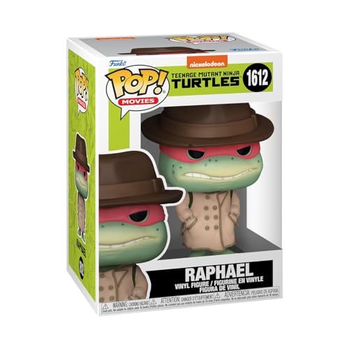 Funko Pop! Movies: Teenage Mutant Ninja Turtles (TMNT) - Raphael with Coat & Hat - TMNT 1990 - Figurine en Vinyle à Collectionner - Idée de Cadeau - Produits Officiels - Movies Fans