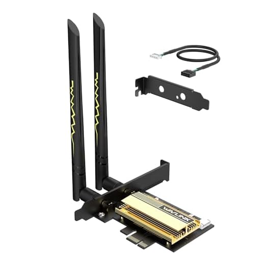 Placa WiFi 6E PCIe AX5400M, adaptador sem fio AX210 Network Crad Tri-Band 2024 com Bluetooth 5.3, MU-MIMO, WPA3, OFDMA, suporte de baixo perfil, dissipador de calor, adaptador Wi-Fi para Windows