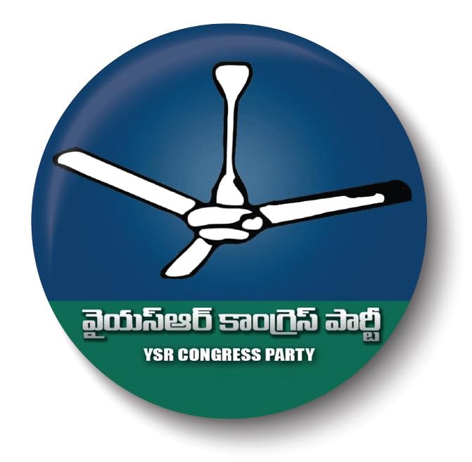PEACOCKRIDE YSR Congress Party I Y. S. Rajasekhara Reddy I Jagan Mohan Reddy I YSR I Pin Badge Multicolor