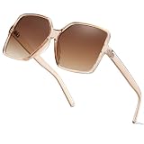 aisswzber Women's Chic Square Oversized Sunglasses Big Large Wide Fashion Shades for Women Men 100% UV Protection