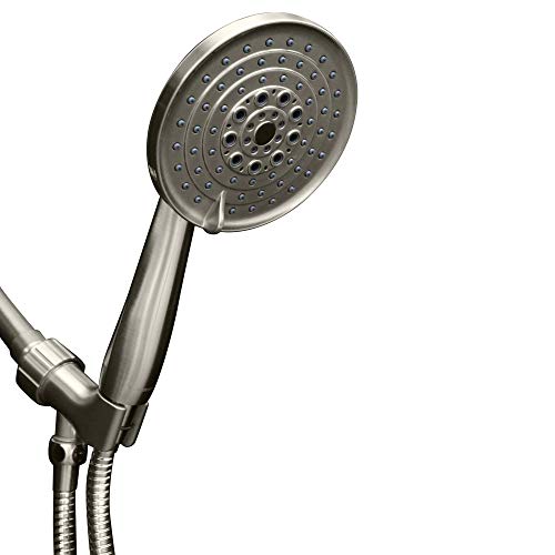 Showermaxx, Luxury Spa Series, 6 Spray Settings 5 Inch Hand Held Shower Head, Long Stainless Steel Hose, Maxx-Imize Your Shower With Handheld Showerhead In Brushed Nickel Finish #TOP10