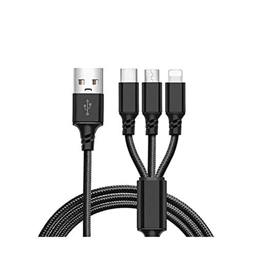 CABO USB 3 EM 1 SMARTPHONE/TIPO C/IPHONE 3MTS PRETO