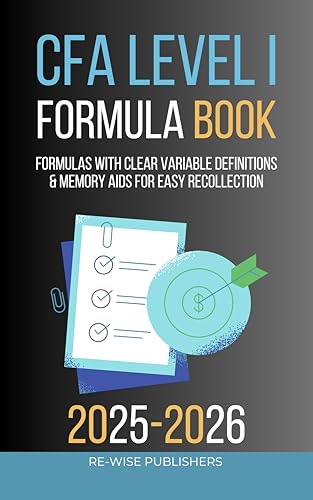 CFA level I Formula Book (The Re-Wise Essential Formula Series)