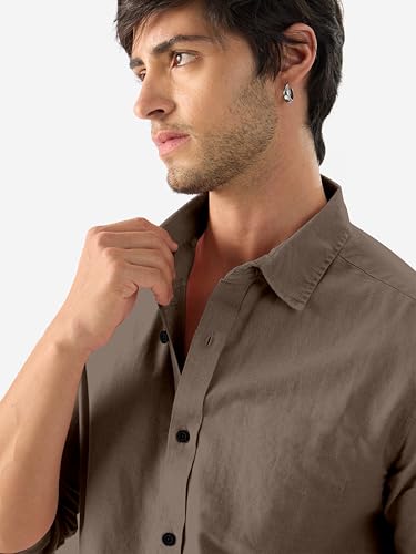 Image of NexaFlair Man's Casual | Formal | Linen| Cotton | Regular Wear Collared | Fit Shirt for Men