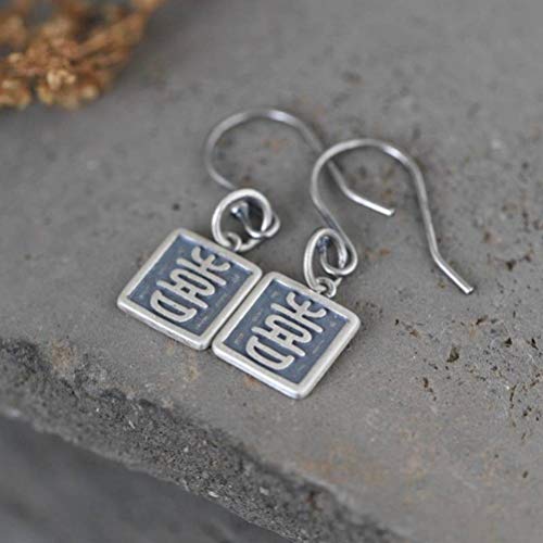 Style oreille rétro thaïlandais boucles d'oreilles argent S925 pour vos soirées chic