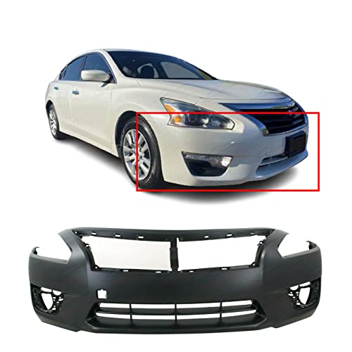 FitParts Compatible with Front Bumper Cover Fascia 2013-2015 Nissan Altima SL S SV Sense Sedan 13-15. New Primed Without Sensor Holes, With Fog Light Holes. NI1000285 620223TA0H