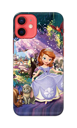 Image of PRINTFIDAA Cartoon Little Girl with Crown and Pet Animals Printed Designer Hard Case for Apple iPhone 12 Pro (6.1 inch), A2403, A2172, A2402, A2407 Back Cover -(e) RPM1008