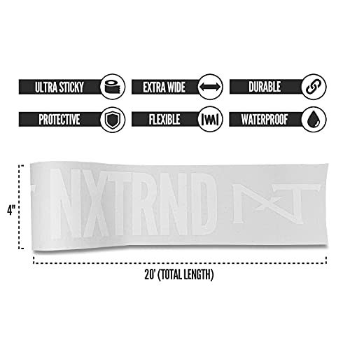 Nxtrnd Trf Turf Tape For Arms Football, Extra Wide Football Turf Tape, Athletic Tape, Flexible Kinesiology Tape, Waterproof Sports Tape, Ultra Sticky Kinesio Tape (White) #TOP1