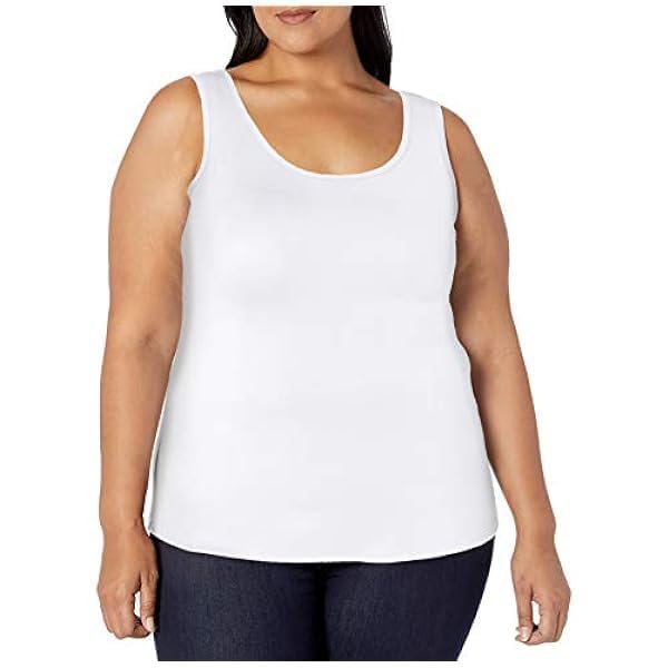 GEIFA Tummy Control Shape wear Tank Tops Seamless Round Neck Compression Body Shaper Camisole Pack of 1 (2XL, White) - Image 5 thumbnail