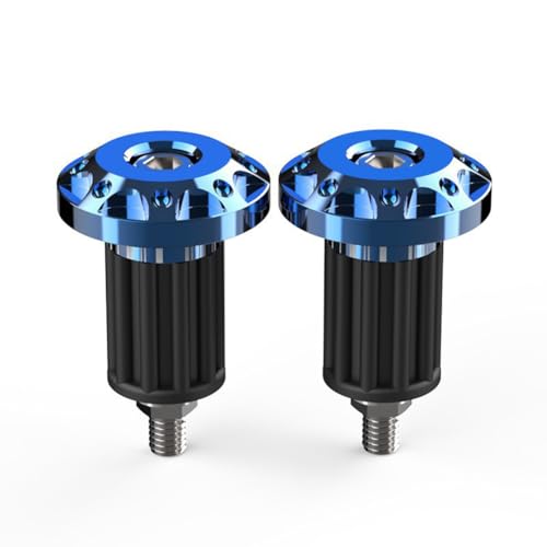 Rbanna1 Motorcycle 7/8" 22mm Bar Ends Hand Grips Handlebar Cap Plug Slider CNC Aluminum Blue Compatible with Dirt Bike ATVs Cars Modified Balance Handlebars, 2 Pcs