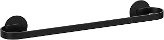 WENKO Turbo-Loc® Badetuchstange UNO Mod. Bivio Black matt, Handtuchhalter 40 cm, aus Aluminium, Befestigen ohne Bohren, Schwarz