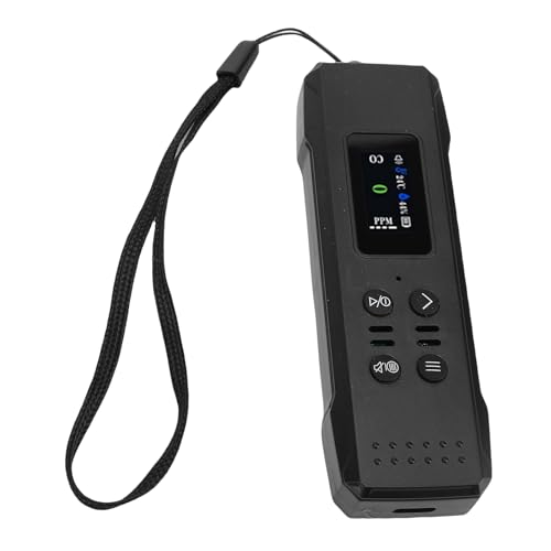 Odorkle Monitor de Calidad del Aire 3 en 1, Detector de Humedad y Temperatura de CO, Alerta de Vibración de Luz de Sonido para el Hogar, Coche, Oficina, Plantas, Mascotas, Negro