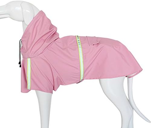 Pet Dogs Rain Jacket Raincoat Adjustable Lightweight Poncho with Reflective Stripe for Small Medium Large Dog Breeds,Puppy Waterproof Clothes,Dog Rain Gear Rainy Days