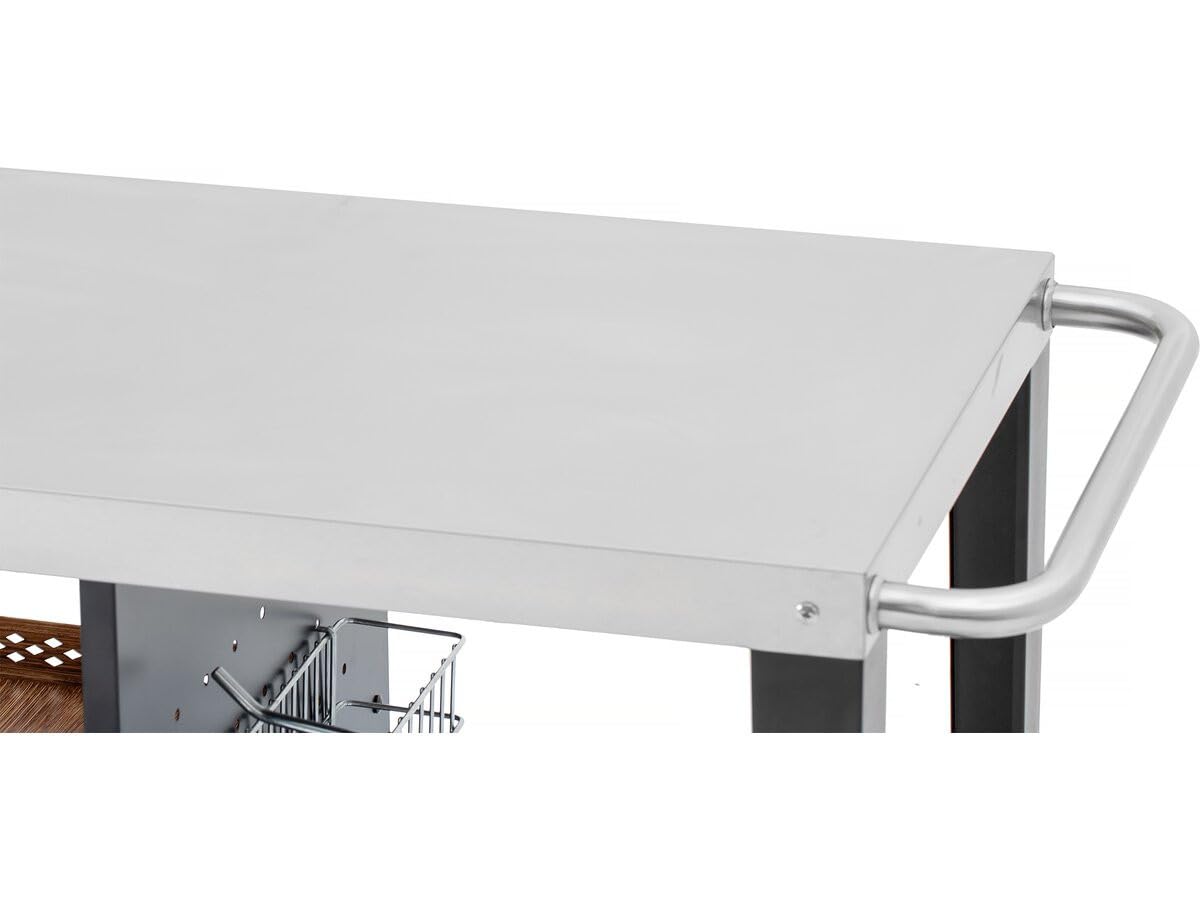 Carro de Servicio para Barbacoa Gelia 117 x 59 cm - Acero Inoxidable - Negro