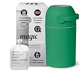 Magic Majestic Windeleimer Geruchsdicht & Windel Blaubaer - Wickeleimer, mit Geruchsstopp-System, Einhändige Bedienung, Windeleimer Windelmülleimer, 25 Windeln Fassungsvermögen, Mülleimer Badezimmer