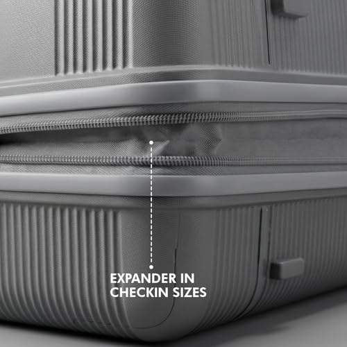 Image of Aristocrat Solana Check-in Trolley Bag 65cm | Medium | Hard Luggage | 8-Wheel Suitcase with Front Opening for Business Travel | TSA Lock with Anti-Theft Zipper | 3 Years International Warranty (Grey)