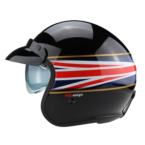 Casque de moto ouvert Viper RSV06 jet noir mat pour scooter