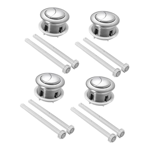 Operitacx 4個デュアルフラッシュ トイレタンク押しボタン 交換用高感フラッシュボタン バスルーム水タンクパーツ 節水コント対応