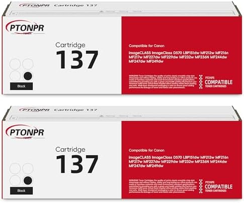 2-Pack Compatible Toner Cartridge For Canon 137 - Fits ImageCLASS MF212W, MF229DW & More