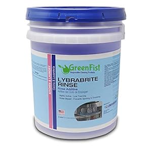 Lybrabrite Commercial Dishwasher Rinse Additive Aid & Agent [Ready-to-Use] For Industrial Machines, 5 Gallon Pail