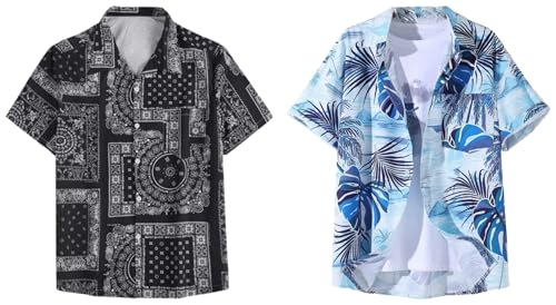 Image of DHRUVI TRENDZ Men's Cotton Regular Fit Shirt Pack of 2