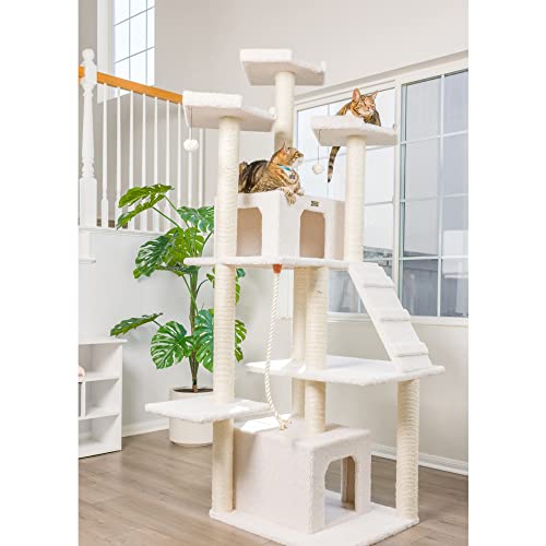 Armarkat B8201 Classic Cat Tree In Ivory, Jackson Galaxy Approved, Real Wood Multi Levels Cat Jungle Furniture #TOP2