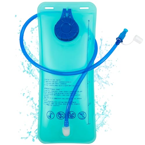 Hydration Bladder, 2 Liter Hydration Pack with Insulated Tube, Upgraded Leak-Proof Water Bladder, Water Storage Bladder Bag for Cycling Hiking Camping