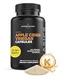 Livingood Daily Apple Cider Vinegar Capsules with The Mother (1500mg) - ACV Pills with Probiotics & Potassium for Women & Men - Supports Gut Health, Digestion, Appetite & Weight - Vegan, 90 Capsules