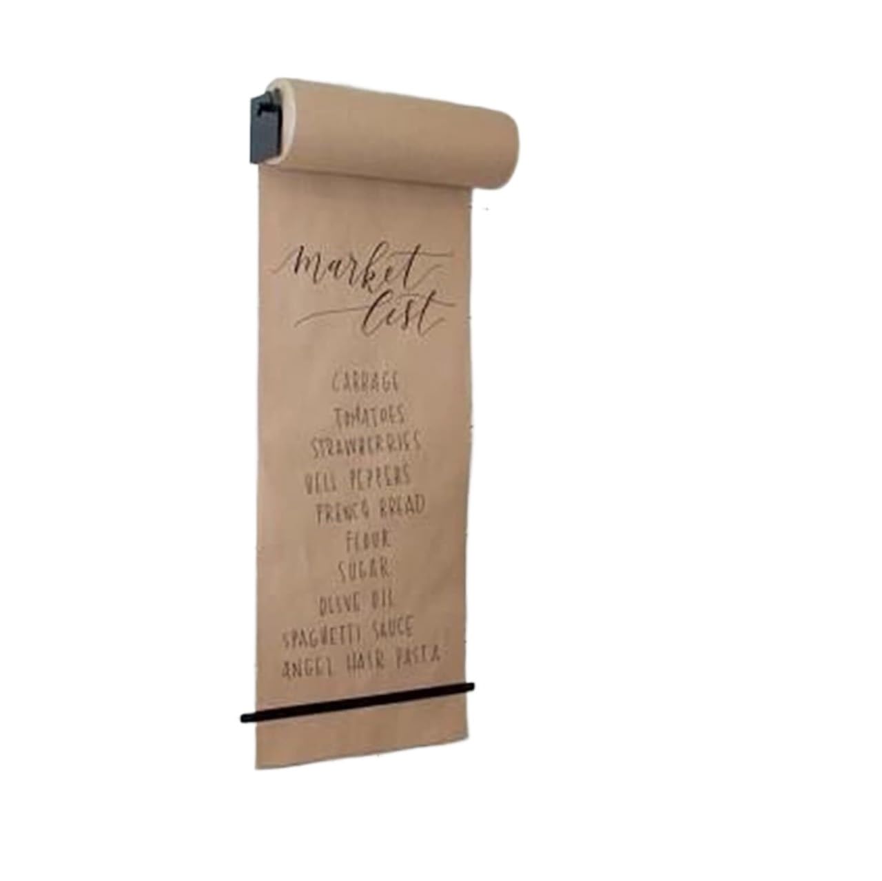 Présentoir mural pour papier kraft et rouleaux， Distributeur et coupe-légumes - 14,5"/26,3"/38"/50" de large, support en acier noir, décoration de cuisine/bureau/chambre d'enfant(67cm/26.3inch)