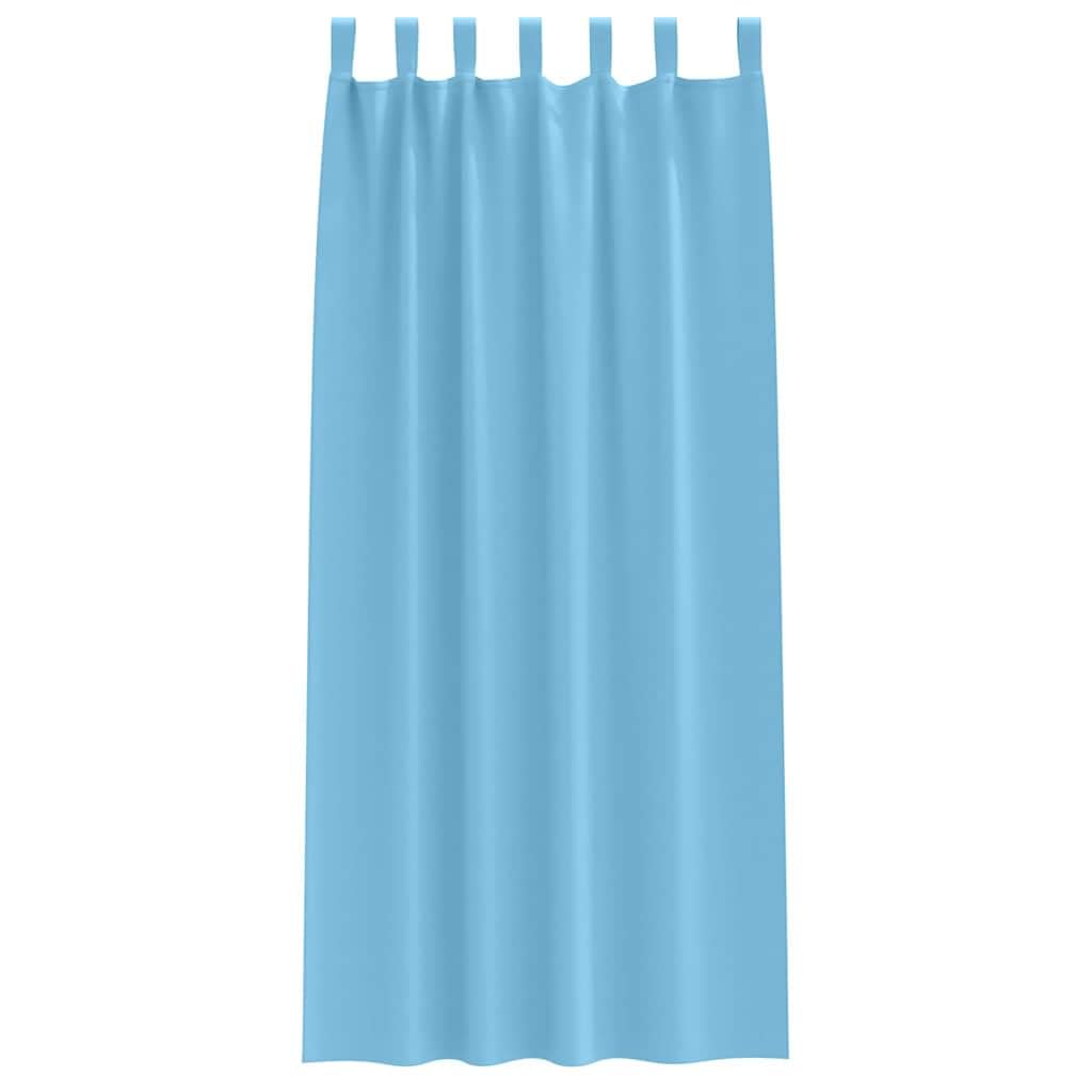 Lot de 2 rideaux occultants avec œillets, bleu ciel, 225 x 140 cm, en polyester, pour décoration de fenêtre, brise-vue et protection solaire pour salon, chambre à coucher, bureau