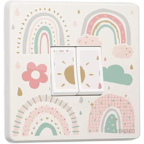 stika.co Doodle Rainbow Light Switch Stickers Cover