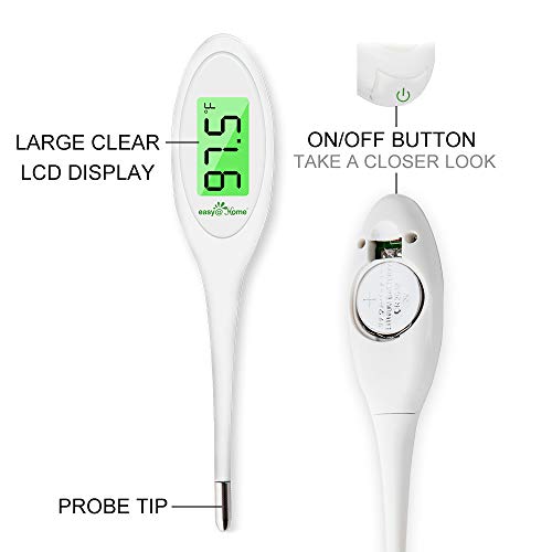 8 Sec Fast Reading Easy@Home Digital Oral Thermometer For Adult, Kid And Baby, Oral, Rectal And Underarm Temperature Measurement For Fever With Two-Color Lcd Display Backlit And Alarm Emt-A12 #TOP5