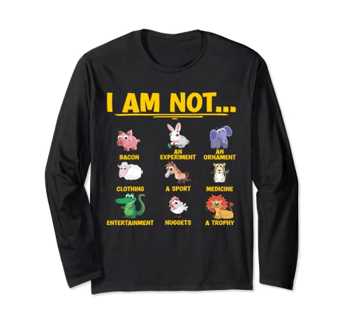 Cool Animal Abus Awareness I Am Not. Pet Rescue Funny Vegan Manche Longue