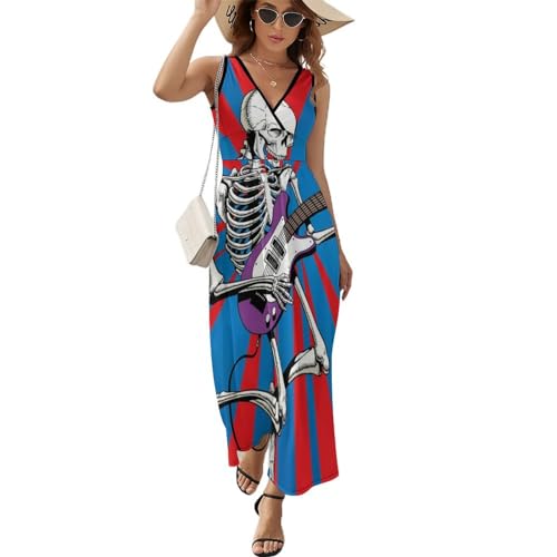 Robe Maxi d'Été sans Manches Coupe Ample pour Femme Style Décontracté et Plage