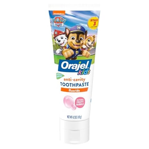 Orajel Kids Paw Patrol Anti-Cavity Toothpaste, Natural Fruity Bubble, 4.2oz Cover