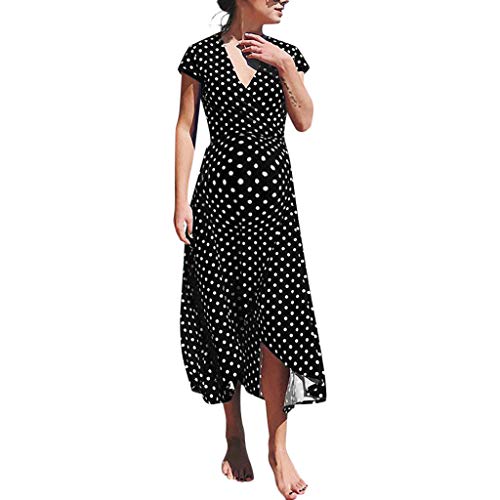 Preisvergleich Produktbild Lurcardo Stillkeid Umstandskleid Kurzarm V-Ausschnitt Retro Boho Stillkleid Schwangerschafts Kleid Mode Still-Nachthemd Stillen Kleid Umstandsmode Frauen Damen Kleid Sommer Damen Kleider Damen Tops