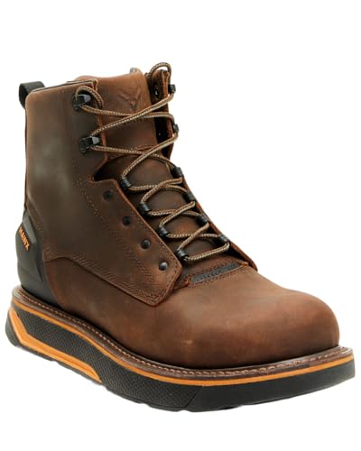 Hawx Work Gear Men's 6' Airflow Heat Transfer System Paver Work Boot Soft Toe Dark Brown 9 D(M) US