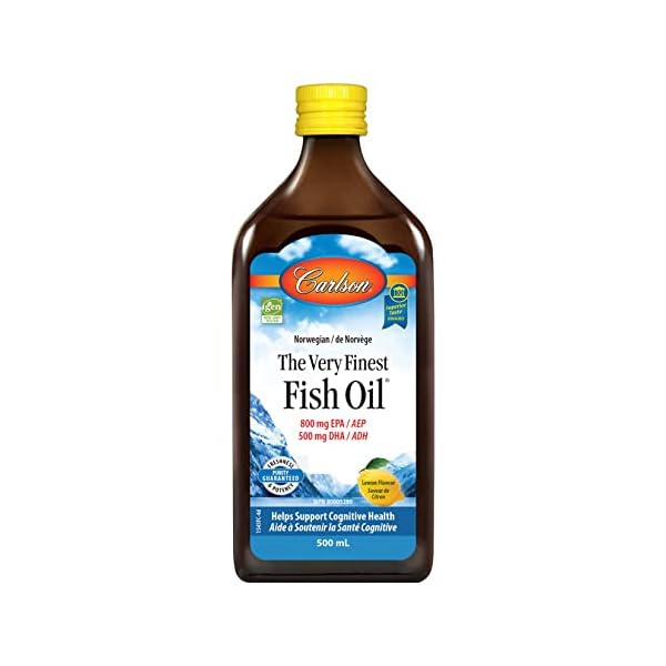 Carlson - The Very Finest Fish Oil, 1600 mg Omega-3s, Liquid Fish Oil Supplement, Norwegian Fish Oil, Wild-Caught…