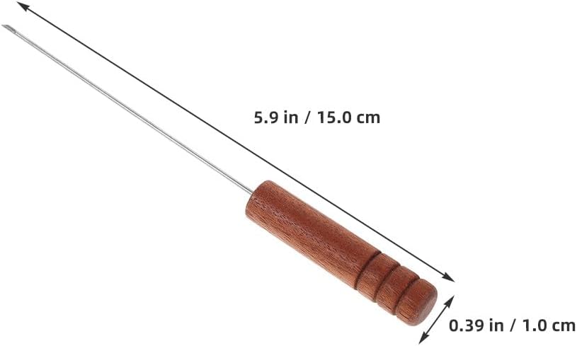 2 Pcs Fishing Bait Needle with Nonslip Handle - Worm Threader Tool for Carp Baiting and Fish Hook Maintenance - Compact Stainless Steel Rigging Needle for Freshwater and Saltwater Fishing